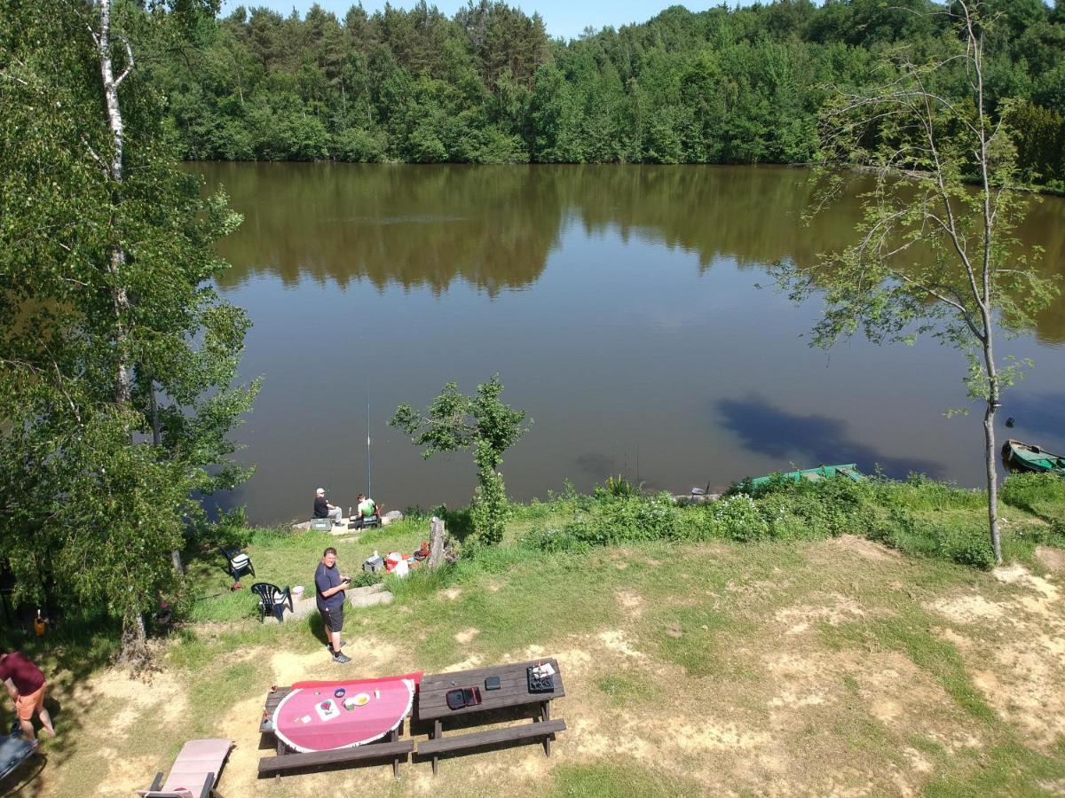 Florennes Gite Neuf 150 M2 Devant Un Grand Lac Prive De 2 Hectares Poissonneux Au Milieu Des Bois Vila Exterior foto